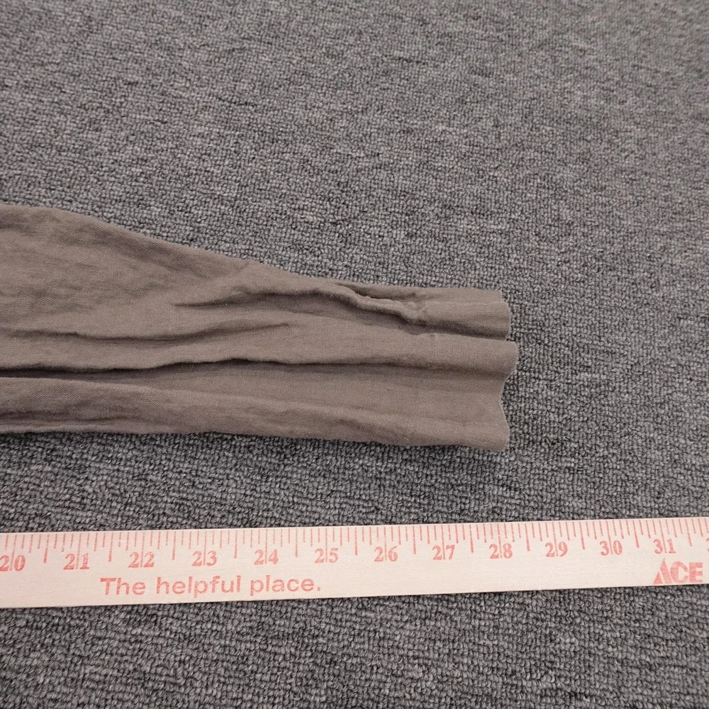 Zara Pants Mens 33x30 Brown Linen Slim Fit Chino Elastic Waist Summer Casual